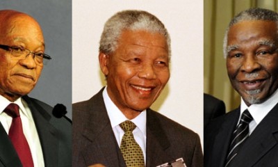 Photo © South African Government (Zuma, Mbeki) and UN Photo/James Bu (Mandela)