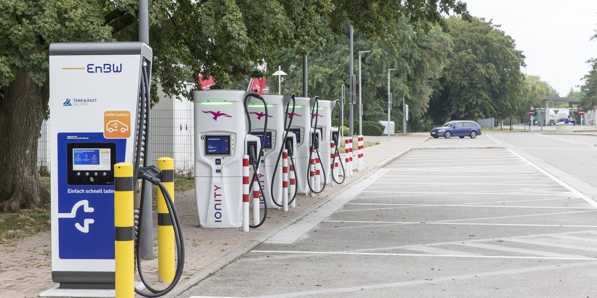 EV charging station. Image: Getty, Christian Ender