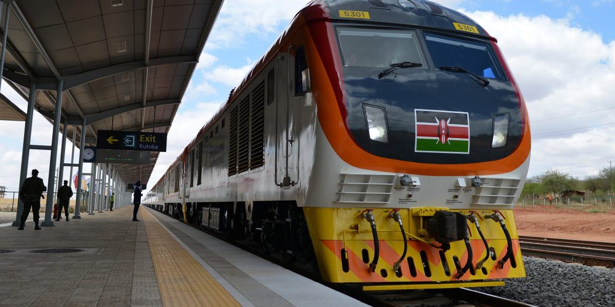 Kenya’s President Uhuru Kenyatta in May 2017 inaugurated a Chinese-built railway, the country’s biggest 
infrastructure project since independence that is aimed at cementing its role as the gateway to East Africa. Image: Getty, Tony Karumba/AFP