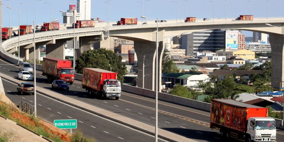 A view of the newly inaugurated Maputo-Katembe bridge taken on November 10, 2018 in Maputo,
Mozambique. Image: Getty, Roberto Matchissa/AFP