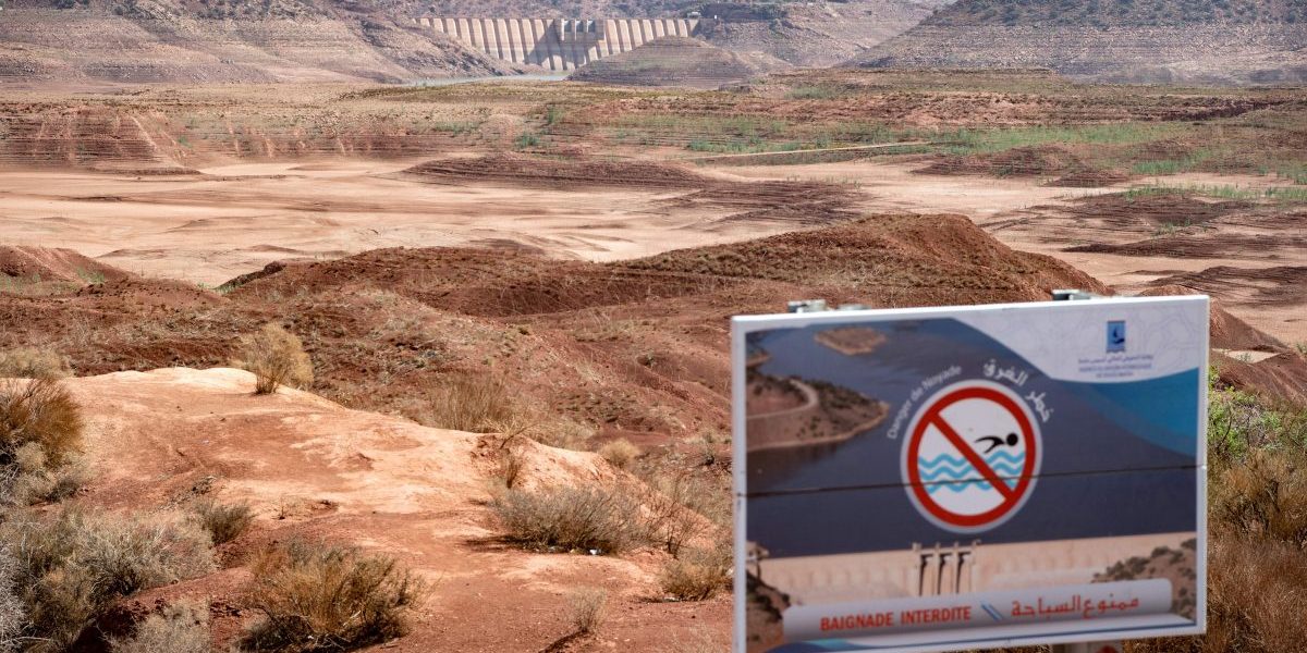 The Abdelmoumen dam, some 60 kilometres from Morocco’s coastal city of Agadir, October 23, 2020. Image: Getty, Fadel Senna/AFP